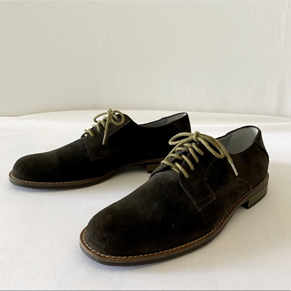 Calvin Klein Brown Suede Astor Lace Up Shoes, size Medium, NWOB